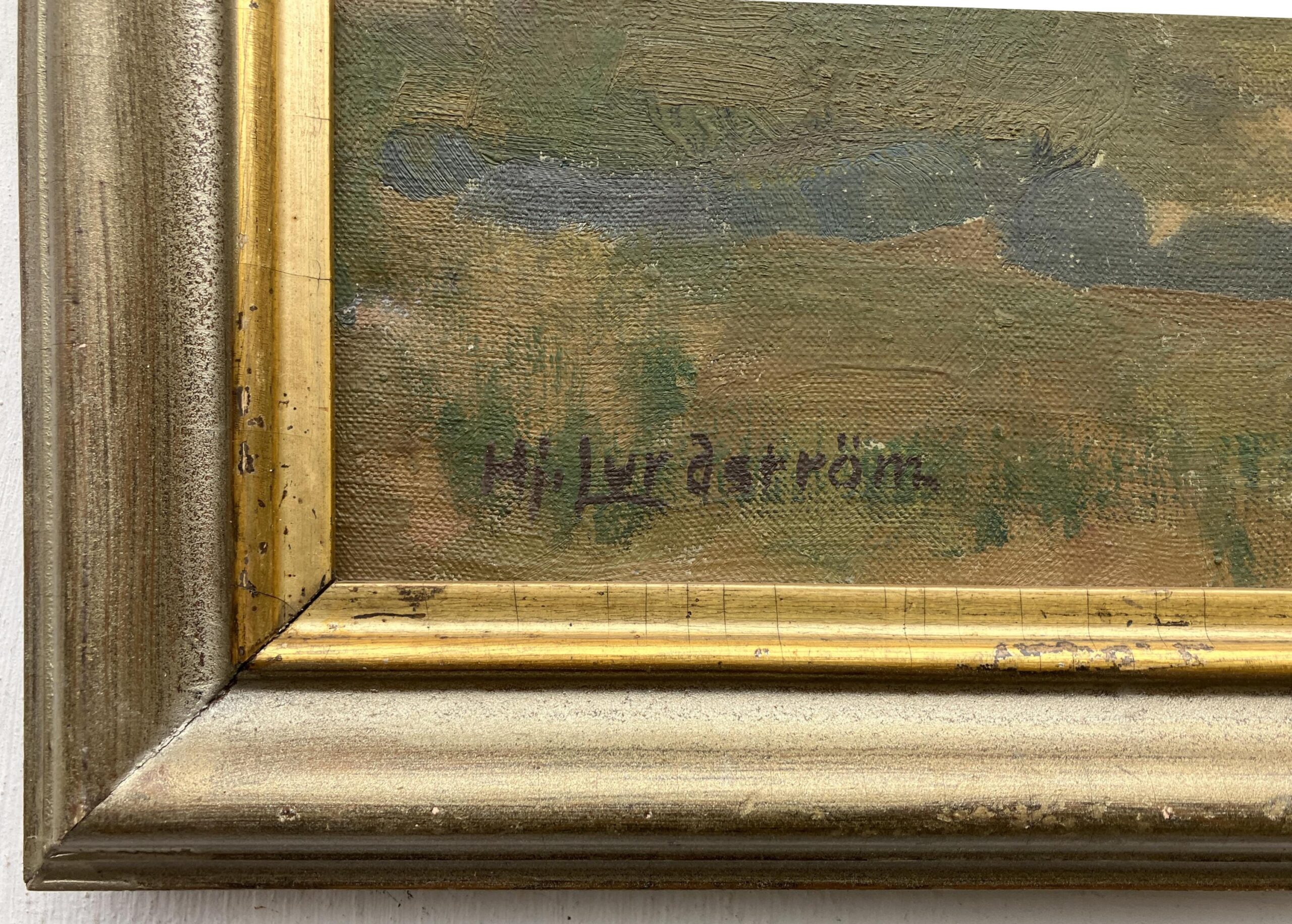 Swedish Landscape Painting, Vintage Oil Art, Scandinavian Farmhouse Decor - Image 6