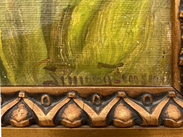 Danish Fisherman Painting, Antique Oil Painting, Coastal Decor