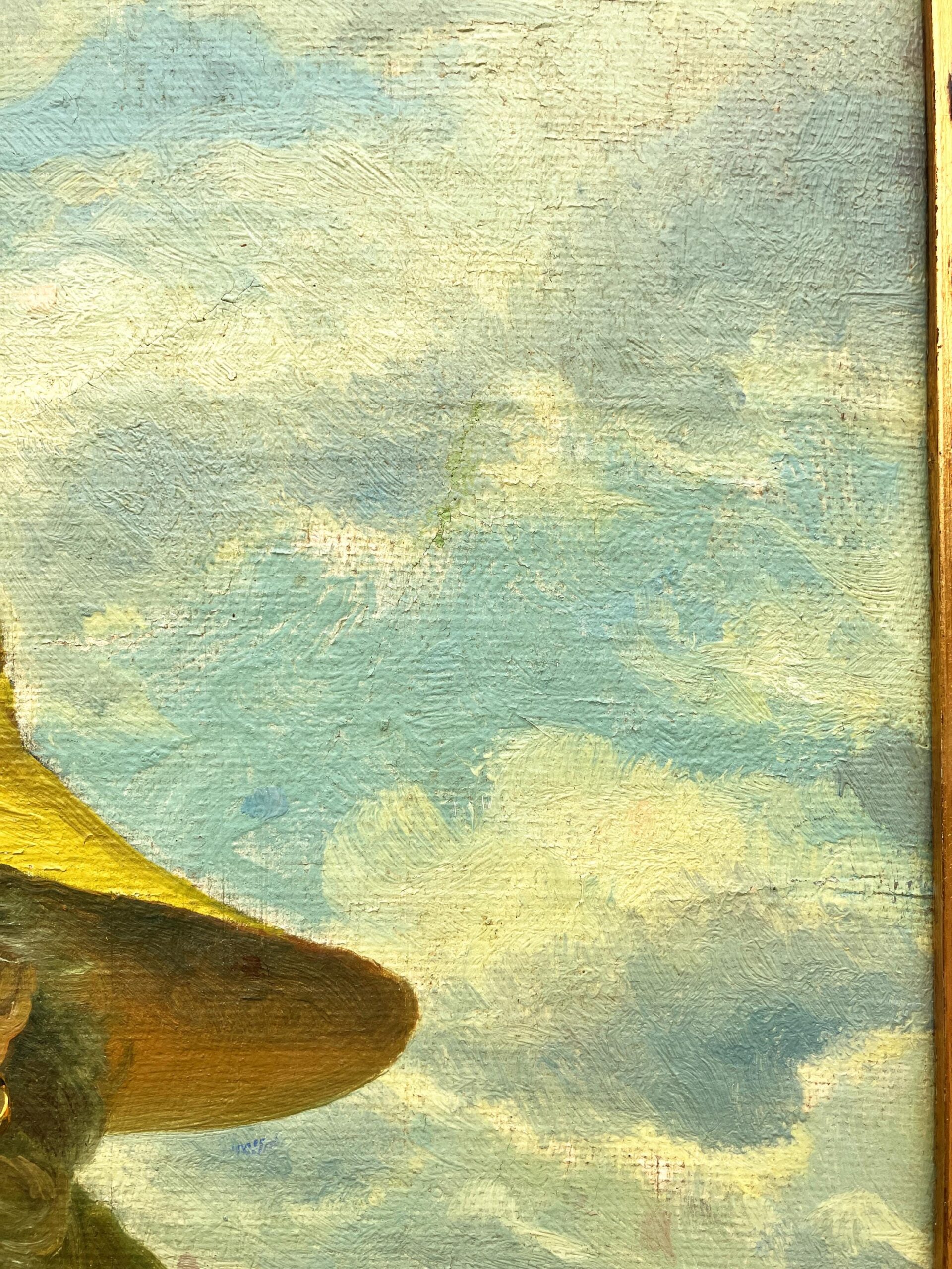 Danish Fisherman Painting, Antique Oil Painting, Coastal Decor - Image 8