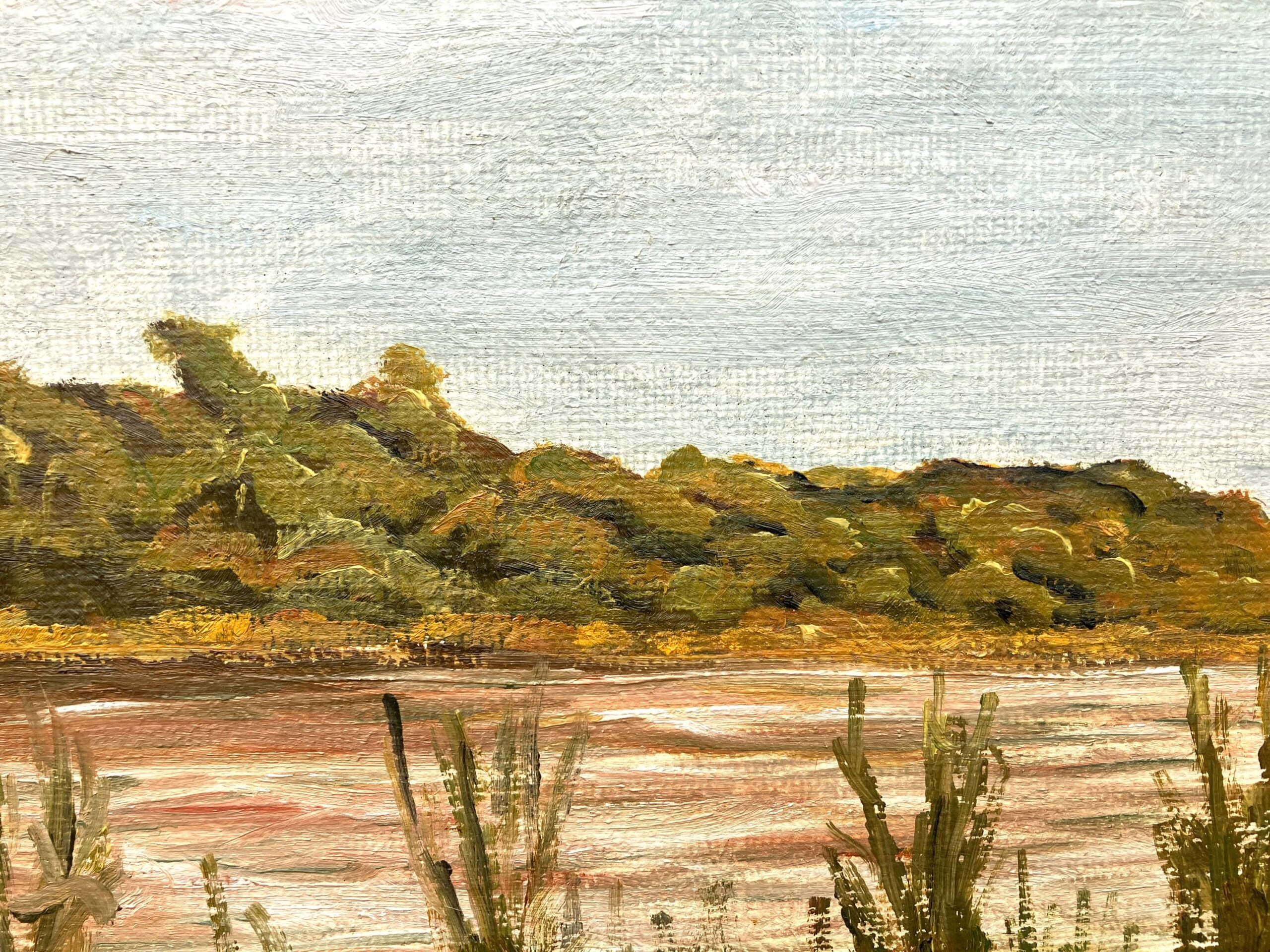 Lake Painting, Vintage Oil Painting, Farmhouse Decor - Image 8