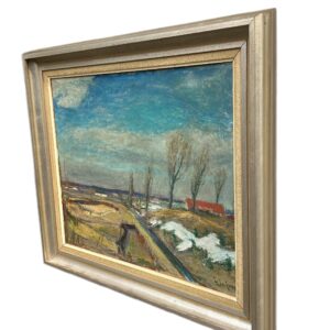 Swedish Spring Landscape Oil Painting, Original Vintage Scandinavian Wall Art, Sven Gideon Isaksson - Image 10