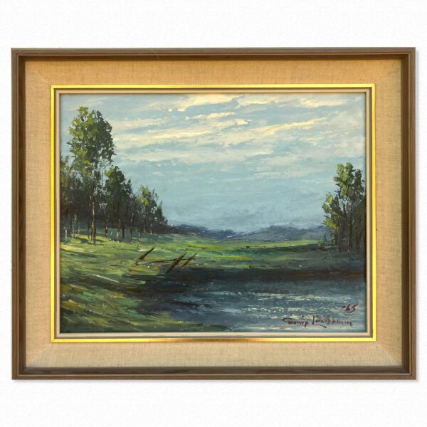 Vintage Impressionist Oil Painting - Swedish Landscape - Framed Fine Art - 1960s Artwork