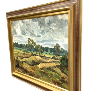 Swedish Landscape Painting, Vintage Oil Painting, Farmhouse Decor - Image 4