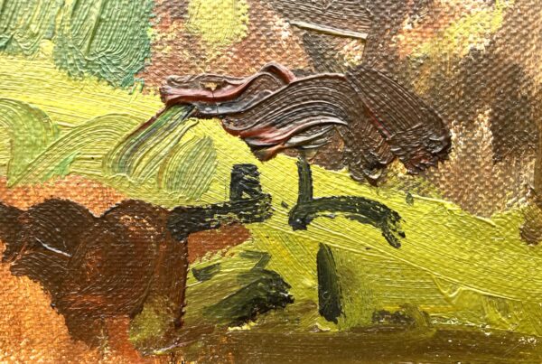 Swedish Landscape Painting, Vintage Oil Painting, Farmhouse Decor