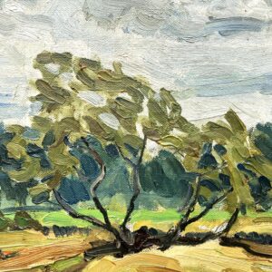 Swedish Landscape Painting, Vintage Oil Painting, Farmhouse Decor - Image 8