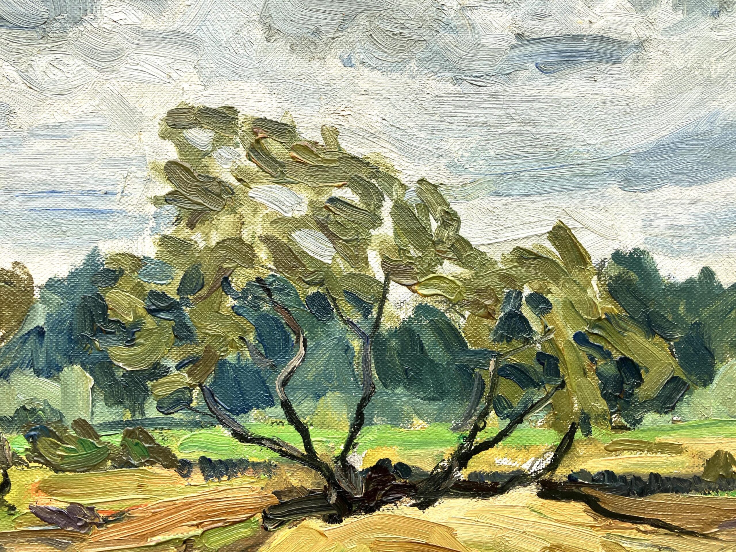 Swedish Landscape Painting, Vintage Oil Painting, Farmhouse Decor - Image 8