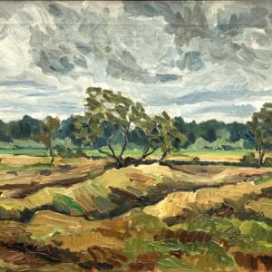 Swedish Landscape Painting, Vintage Oil Painting, Farmhouse Decor - Image 6