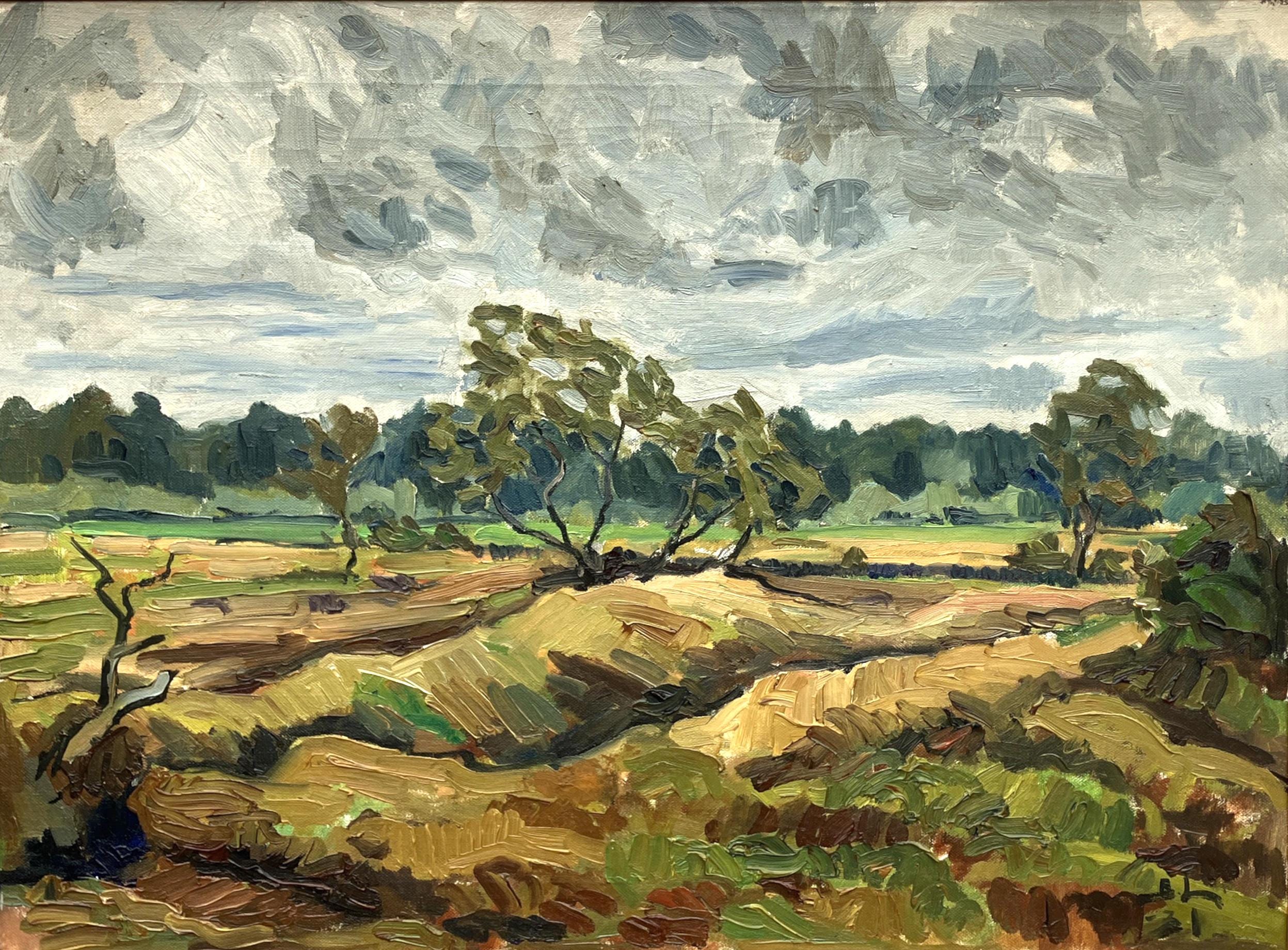 Swedish Landscape Painting, Vintage Oil Painting, Farmhouse Decor - Image 6