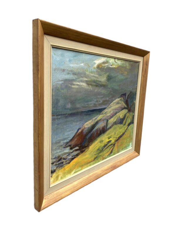 Swedish Landscape Painting, Vintage Oil Painting, Farmhouse Decor