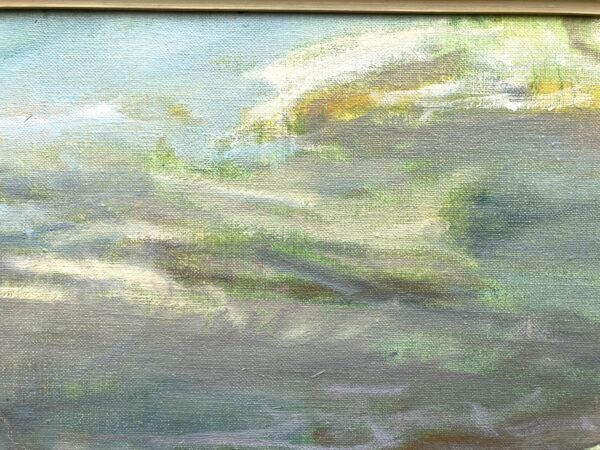 Swedish Landscape Painting, Vintage Oil Painting, Farmhouse Decor