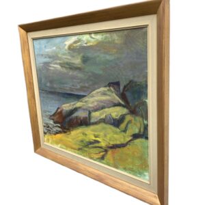 Swedish Landscape Painting, Vintage Oil Painting, Farmhouse Decor - Image 5