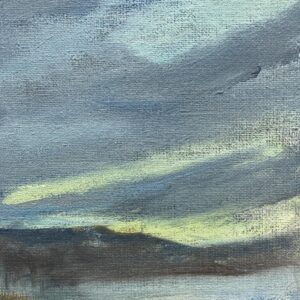 Scandinavian Winter Landscape, Vintage Oil Painting, Farmhouse Decor - Image 7