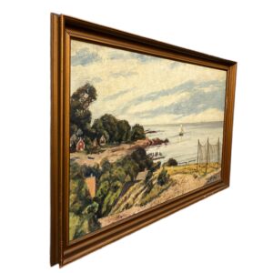 Seascape Painting, Kullen Sweden Oil Painting, Scandinavian Coastal Decor - Image 4
