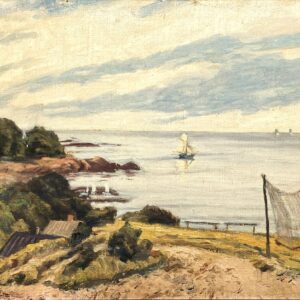 Seascape Painting, Kullen Sweden Oil Painting, Scandinavian Coastal Decor - Image 6