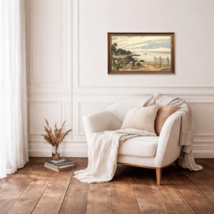 Seascape Painting, Kullen Sweden Oil Painting, Scandinavian Coastal Decor - Image 3