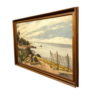 Seascape Painting, Kullen Sweden Oil Painting, Scandinavian Coastal Decor - Image 5