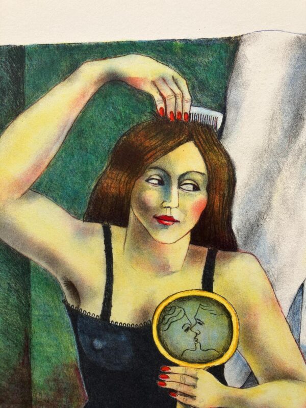 Figurative Scandinavian Interior Scene, Jussi Taipaleenmäki, Signed Limited Edition Lithograph
