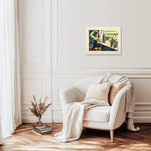 Figurative Scandinavian Interior Scene, Jussi Taipaleenmäki, Signed Limited Edition Lithograph