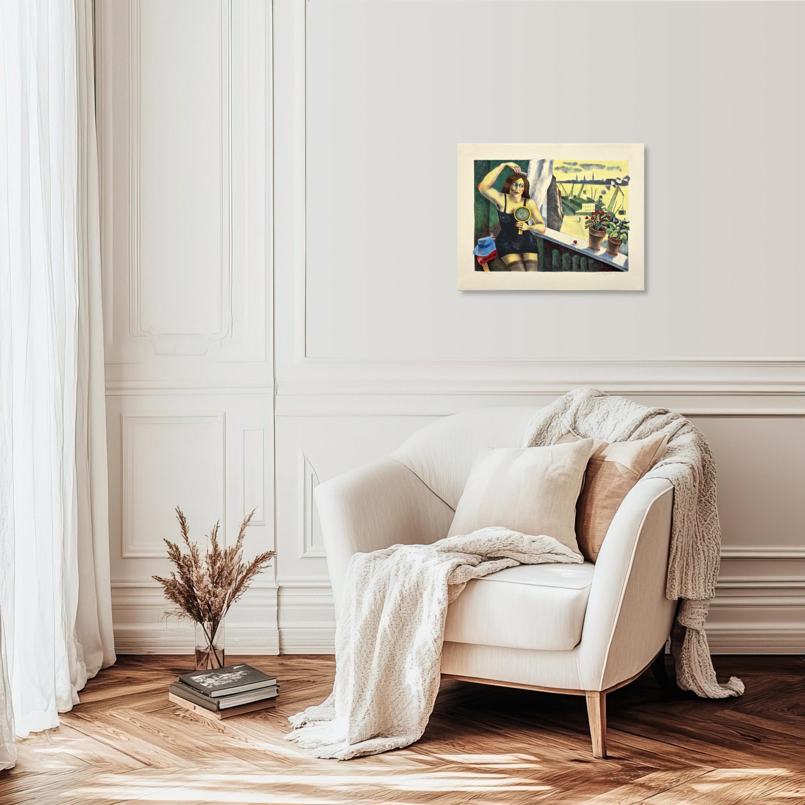Figurative Scandinavian Interior Scene, Jussi Taipaleenmäki, Signed Limited Edition Lithograph - Image 10