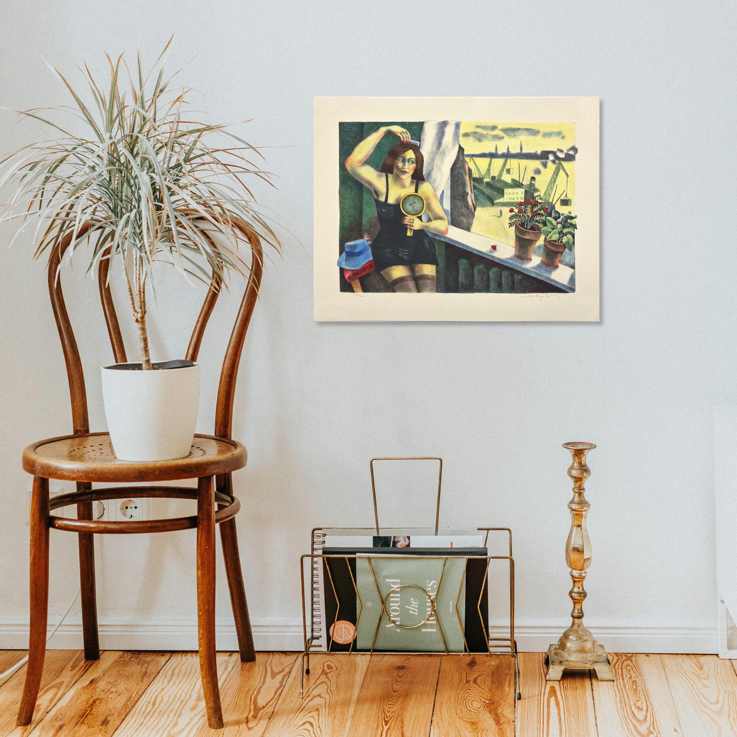 Figurative Scandinavian Interior Scene, Jussi Taipaleenmäki, Signed Limited Edition Lithograph - Image 2