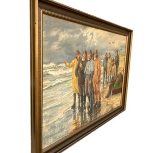 Fishermen Painting, Skagen Oil Painting, Danish Coastal Decor - Image 5