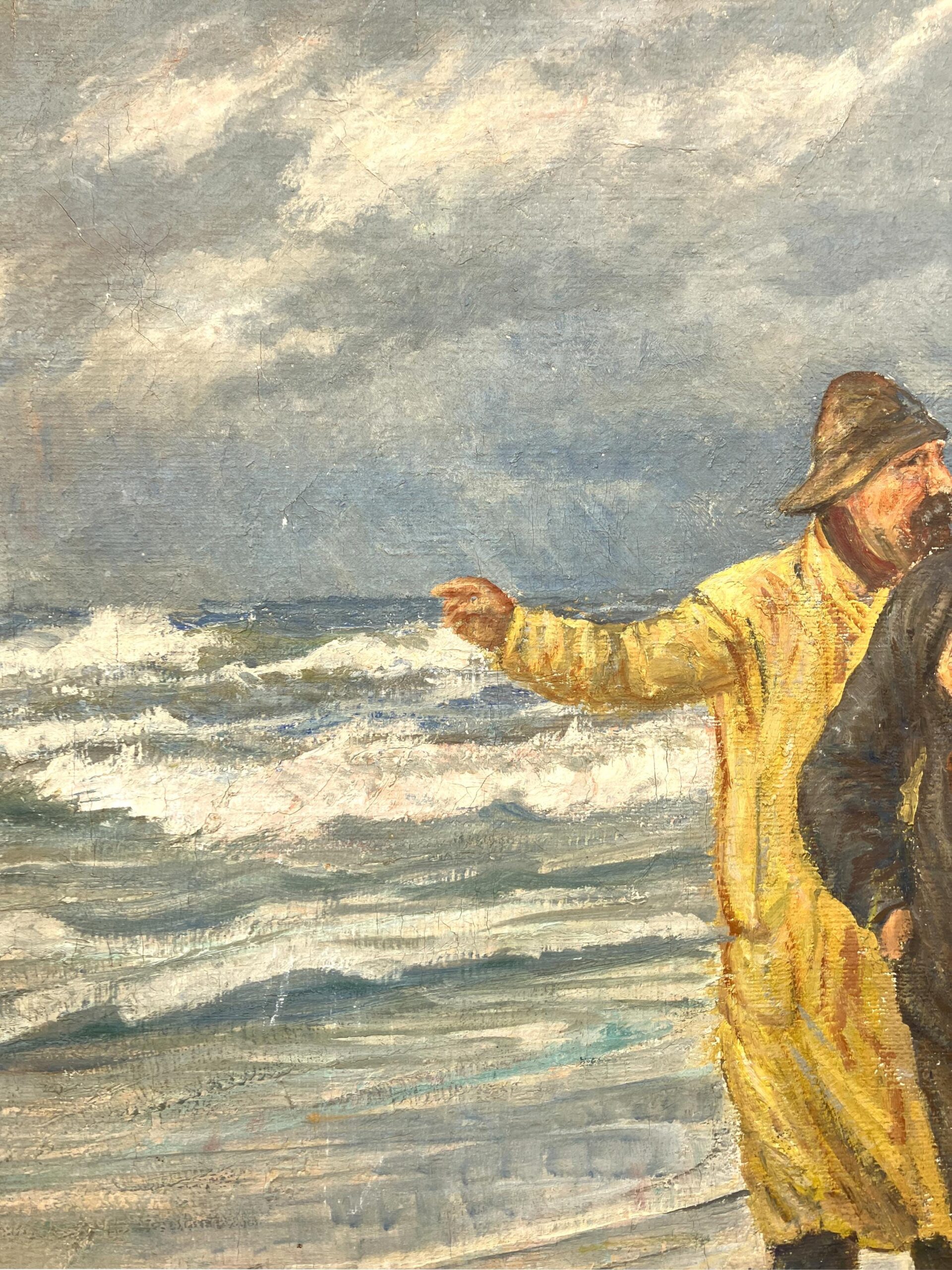 Fishermen Painting, Skagen Oil Painting, Danish Coastal Decor - Image 8