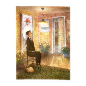 The Suitor, Large Scandinavian Lithograph by Kjell Sundberg, Signed Limited Print