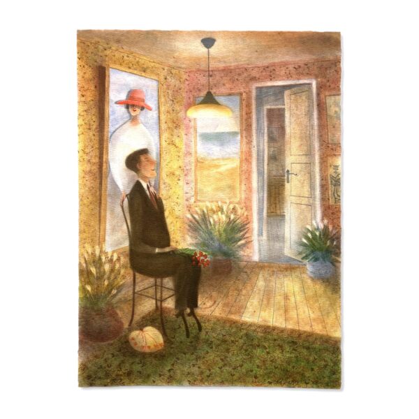 The Suitor, Large Scandinavian Lithograph by Kjell Sundberg, Signed Limited Print