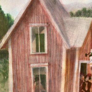 Large Flea Market Scene, Swedish art by Kjell Sundberg, Signed Lithograph Print - Image 8