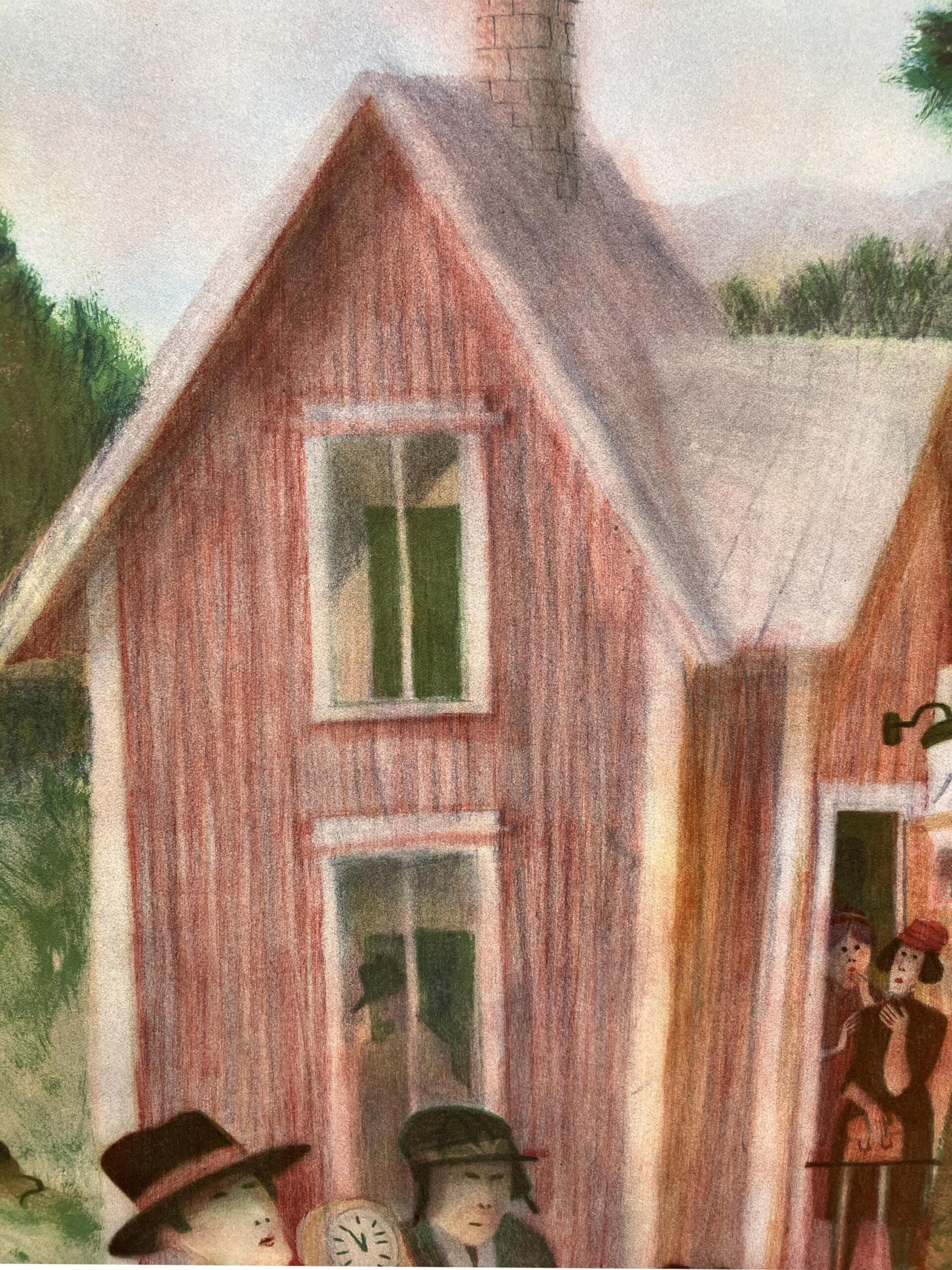 Large Flea Market Scene, Swedish art by Kjell Sundberg, Signed Lithograph Print - Image 8