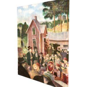 Large Flea Market Scene, Swedish art by Kjell Sundberg, Signed Lithograph Print - Image 6