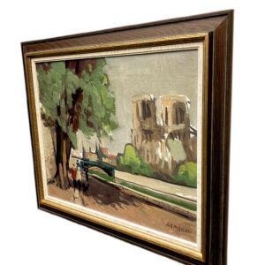 Paris Cityscape, Swedish Vintage Oil Painting, European Decor, Axel Hamborn - Image 7