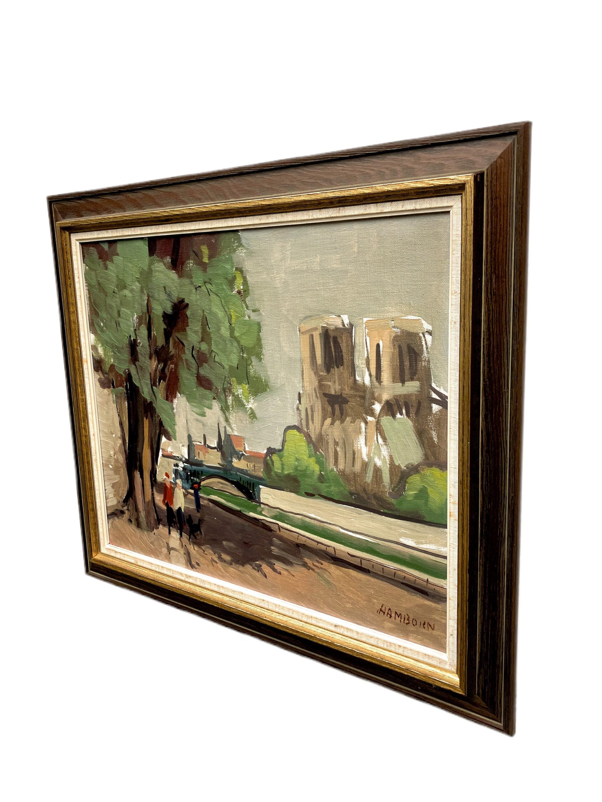 Paris Cityscape, Swedish Vintage Oil Painting, European Decor, Axel Hamborn - Image 7