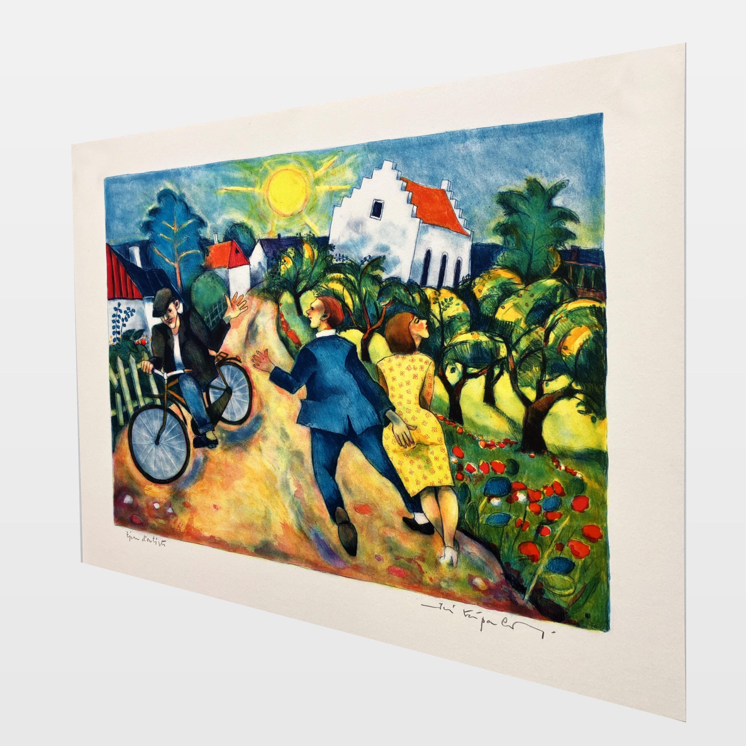 Summer Village Life, Jussi Taipaleenmäki Lithograph, Signed Limited Edition Print - Image 7