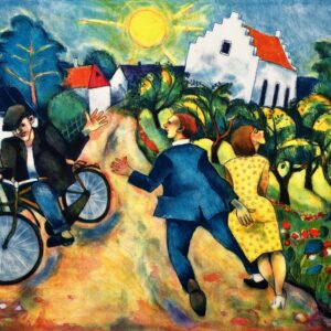 Summer Village Life, Jussi Taipaleenmäki Lithograph, Signed Limited Edition Print - Image 3