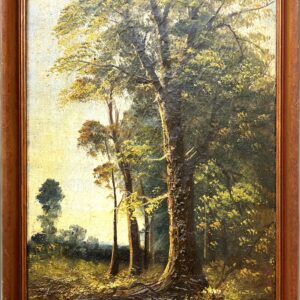 Woodland Painting, Vintage Oil Painting, Farmhouse Decor - Image 10