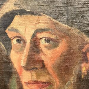 Original Danish oil painting, Medium fisherman portrait warm earthy tones, Scandinavian realism, Christian Thornild - Image 5