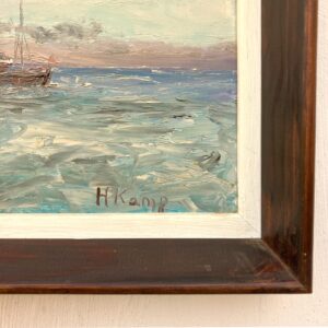Ship Oil Painting, Danish Coastal Wall Art, Scandinavian Maritime Decor - Image 9