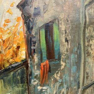 Large Paris Street Scene Montmartre Sacré Coeur, Vintage Oil Painting, European Decor - Image 10