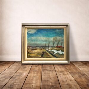 Swedish Spring Landscape Oil Painting, Original Vintage Scandinavian Wall Art, Sven Gideon Isaksson - Image 2