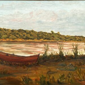 Lake Painting, Vintage Oil Painting, Farmhouse Decor - Image 6