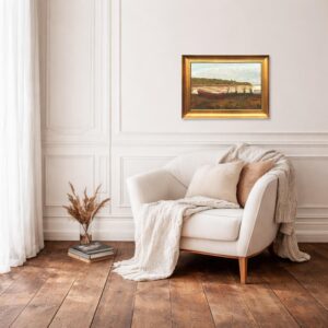 Lake Painting, Vintage Oil Painting, Farmhouse Decor - Image 3
