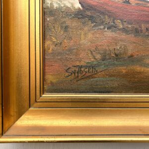 Lake Painting, Vintage Oil Painting, Farmhouse Decor - Image 10