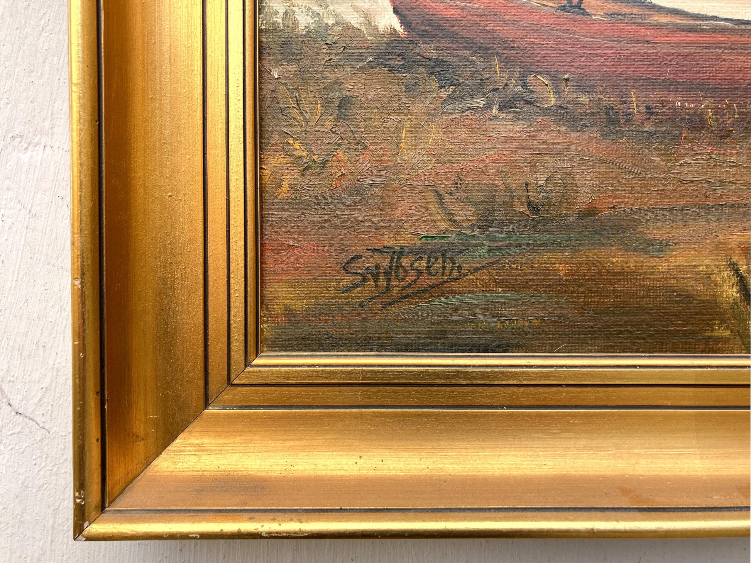 Lake Painting, Vintage Oil Painting, Farmhouse Decor - Image 10