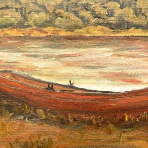 Lake Painting, Vintage Oil Painting, Farmhouse Decor - Image 7