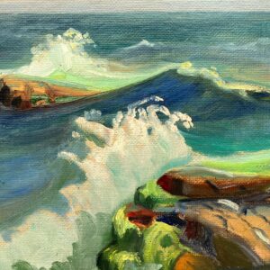 Original Oil Painting – Mid Century Swedish Coastal Landscape - Image 8