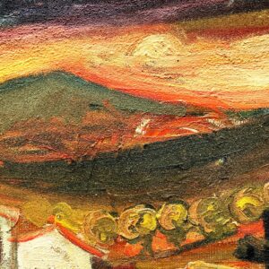 Original Swedish Oil Painting – Greek Village Scene with people – Harald Grovens - Image 7