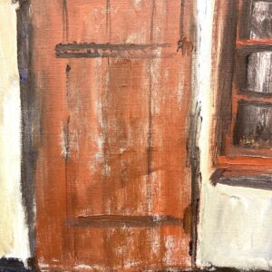 Large Oil Painting by Ulla Borgström, Scandinavian Cottage Facade, Rustic Decor - Image 7