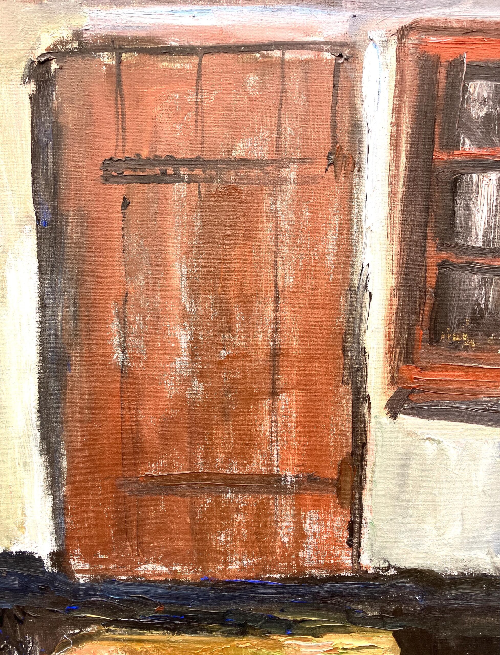 Large Oil Painting by Ulla Borgström, Scandinavian Cottage Facade, Rustic Decor - Image 7