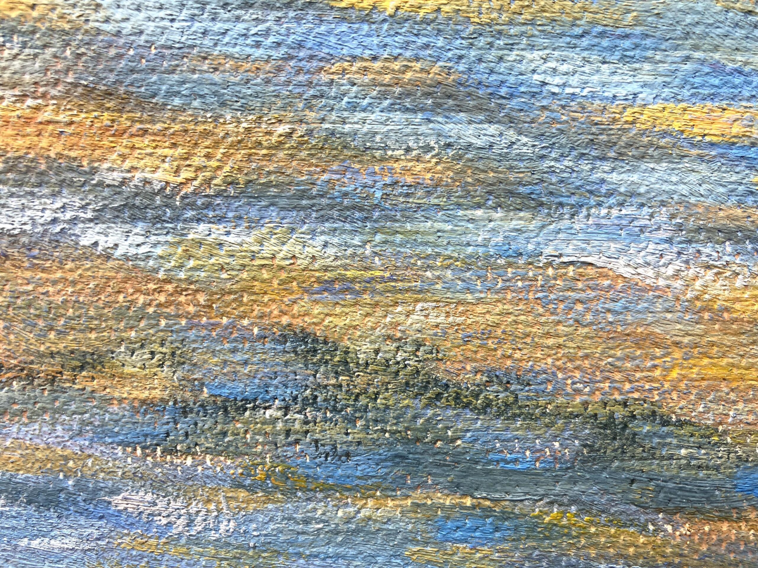 Original Swedish Oil Painting – Flying Swans Over Water – 1947 - Image 8